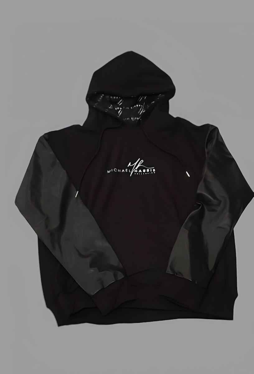 MH Stealth Leather Sleeve Hoodie